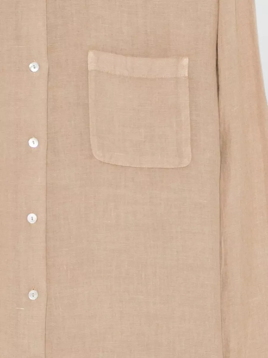 120% Lino Linen Long-Sleeve Shirt