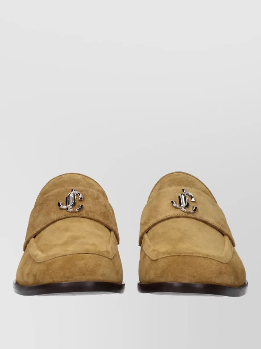 Jimmy Choo suede leather monk shoes