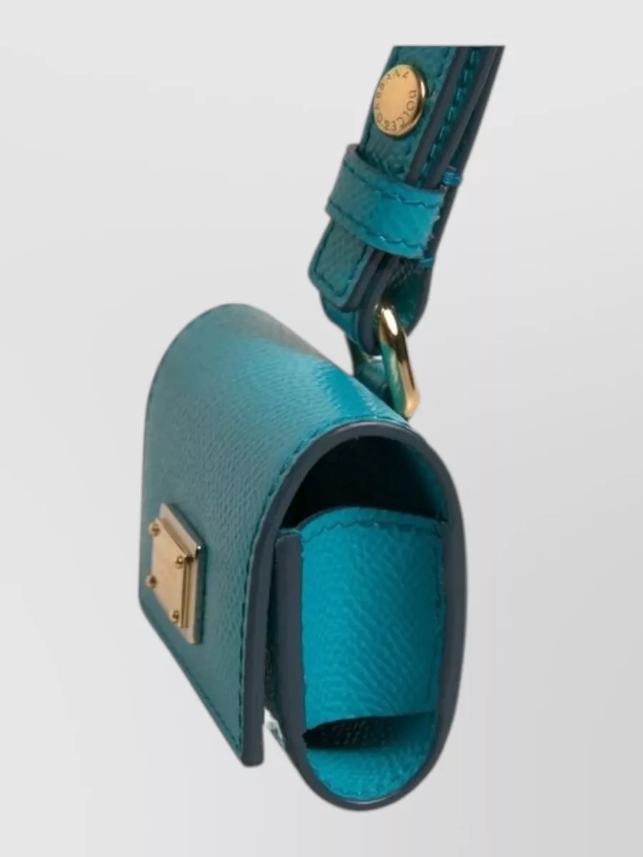 Dolce&Gabbana Leather Logo-Plaque Airpods Case