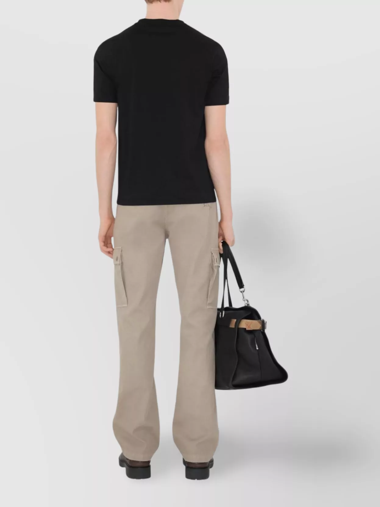 Burberry Cotton T-Shirt With Checked Shoulder Panels