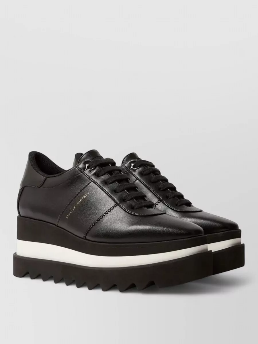 Stella Mccartney Sneakers With Contrast Platform And Striped Detail In Multi
