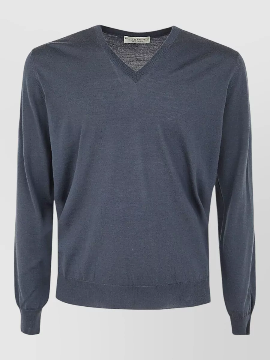 Filippo De Laurentis wool long-sleeve v-neck jumper