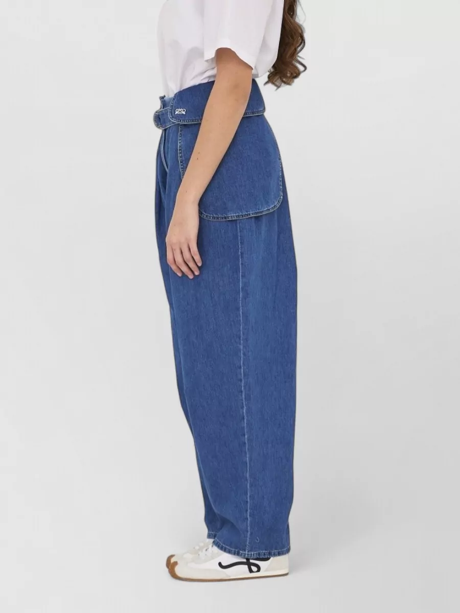 Loewe High Waist Cargo Jeans Wide Leg