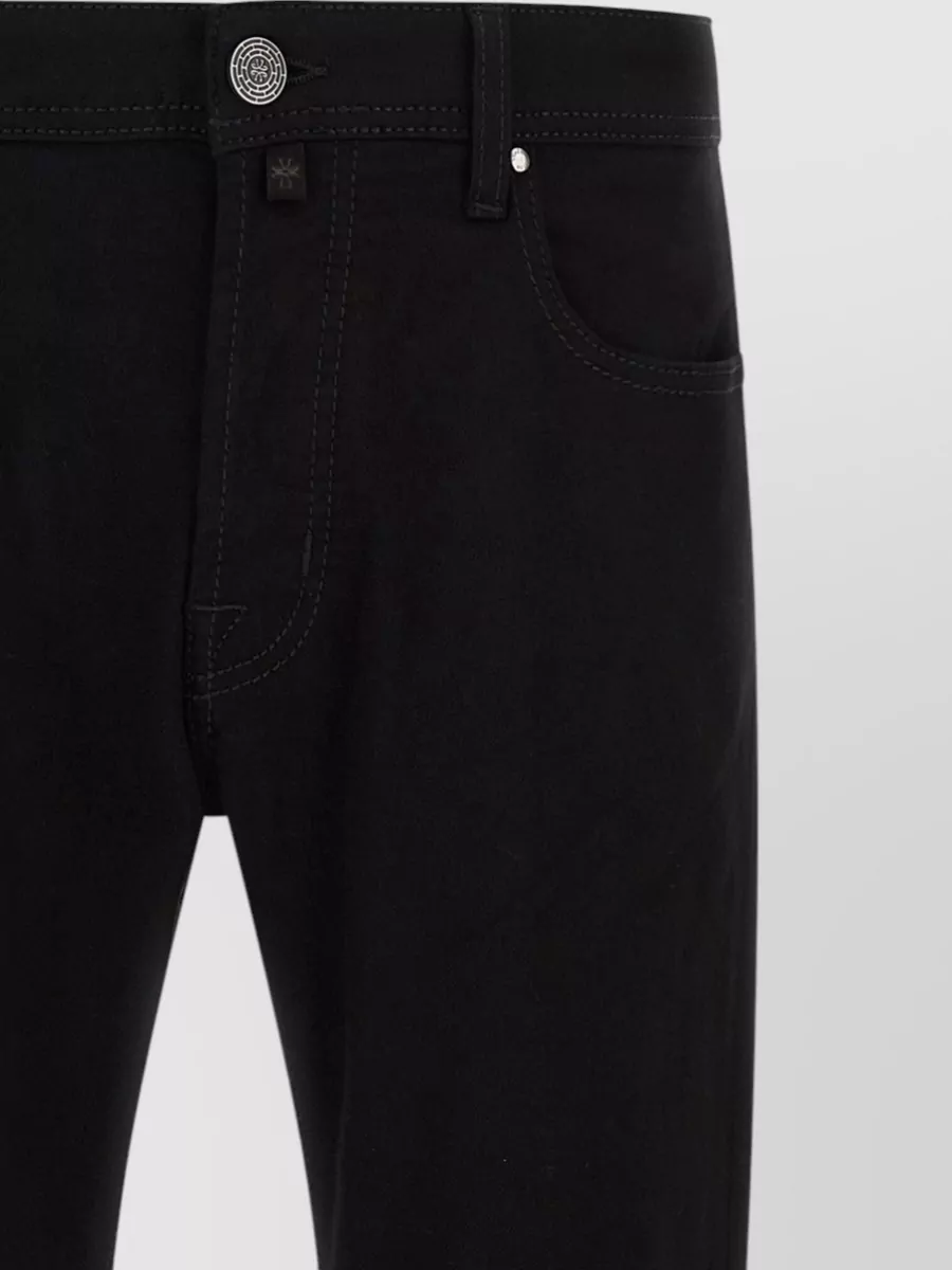 Jacob Cohen Bard Denim Trousers Belt Loops Five Pockets