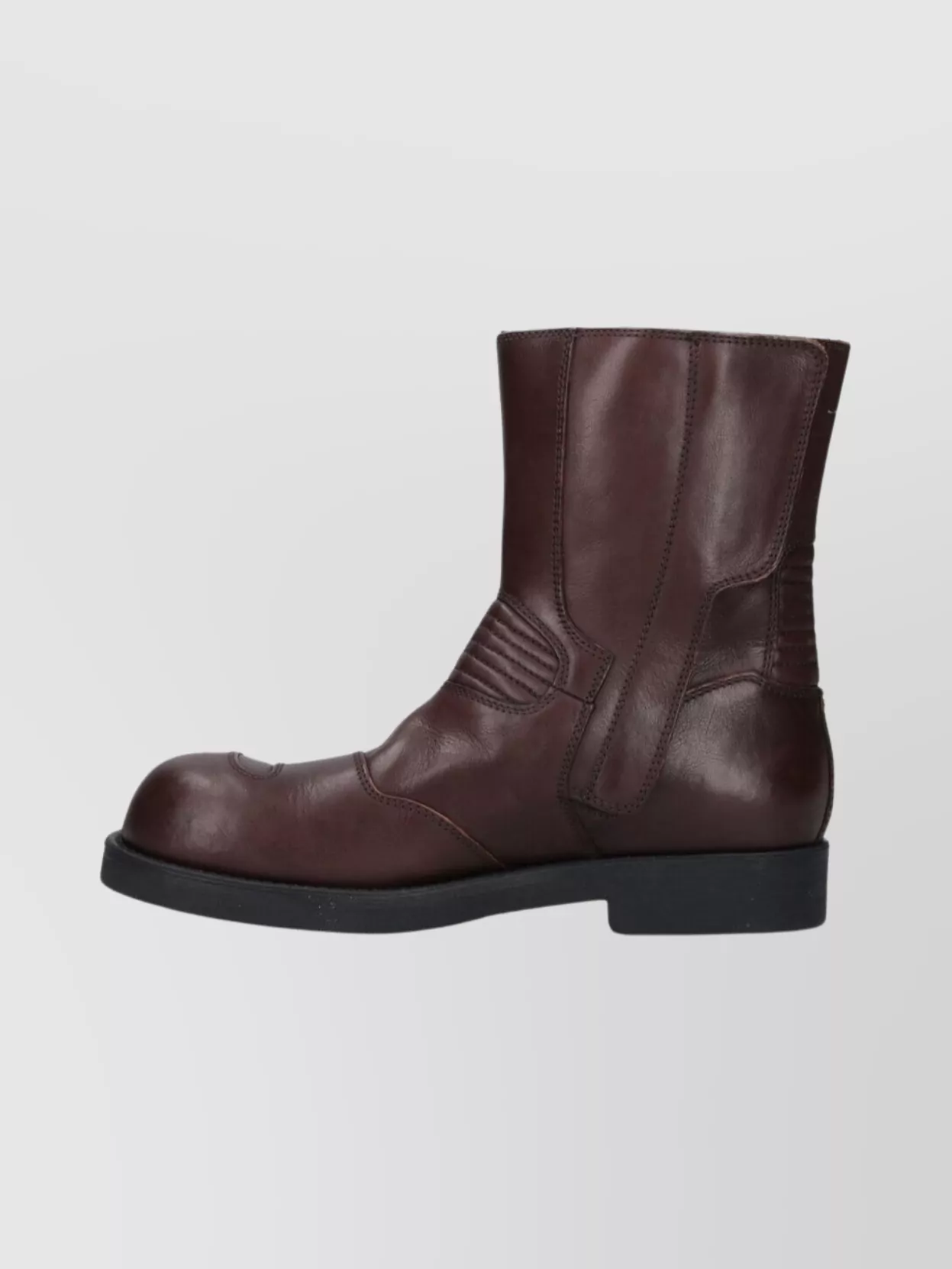 Mm6 Maison Margiela Stylish Round Toe Ankle Boots With Rubber Sole