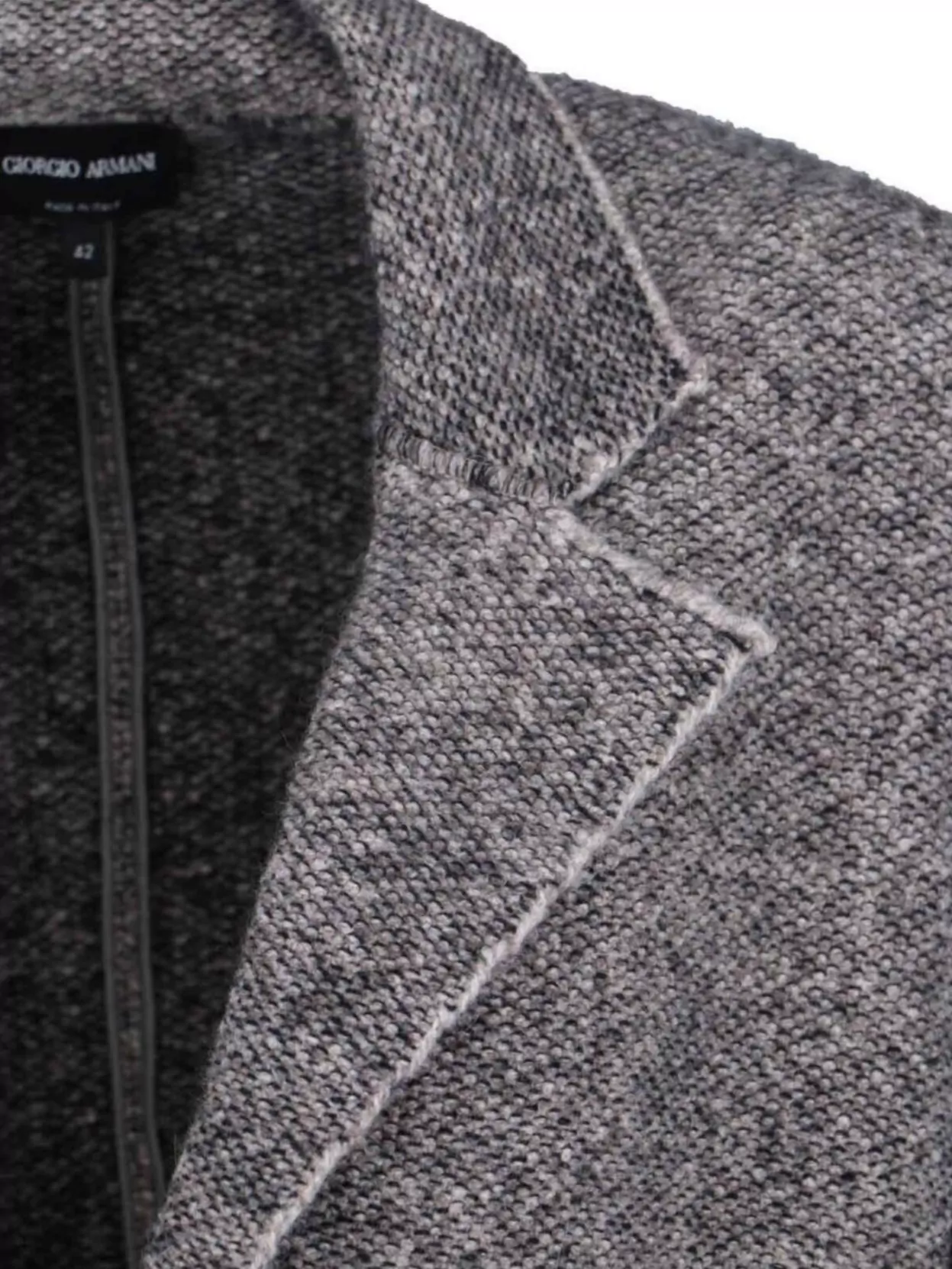 Giorgio Armani Textured Blazer With Flap Pockets And Lapel