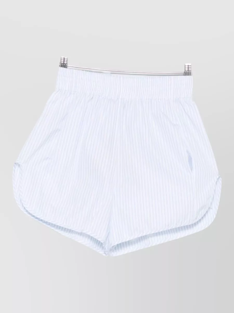 Ermanno Scervino Striped Cotton Cropped Shorts