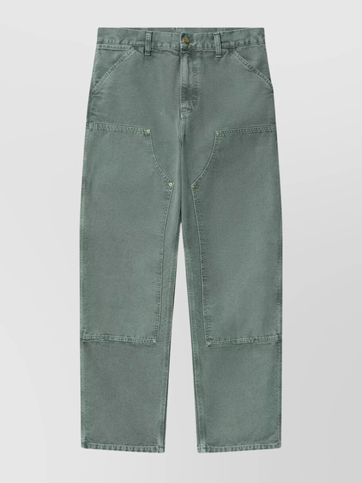 Carhartt Double Knee Pant Featuring Stitch Detailing In Green