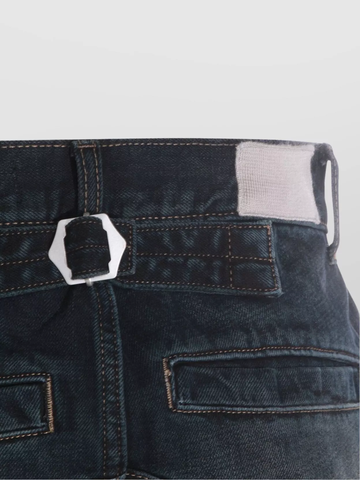 Aya Muse Straight Leg Five-Pocket Trousers With Belt Loops