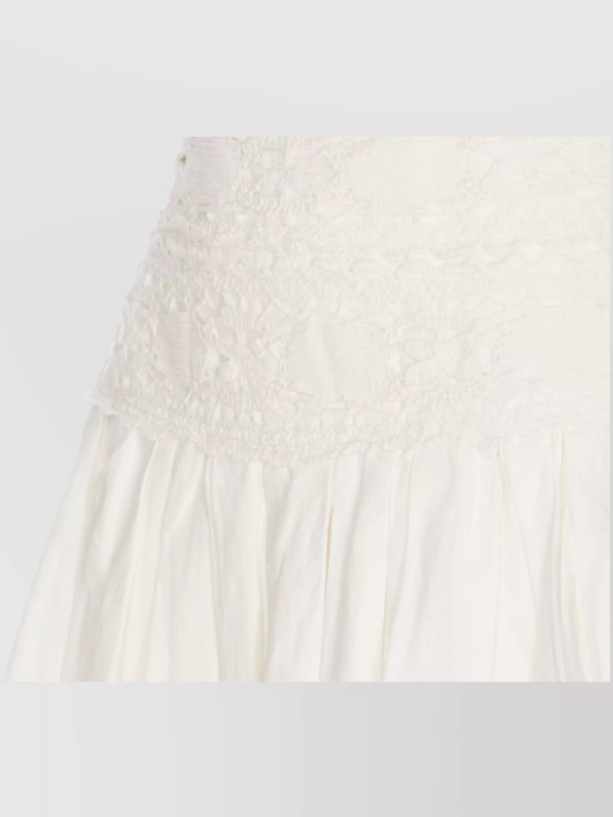 Isabel Marant Etoile High-Waisted Lace Mini Skirt With Embroidered Detail