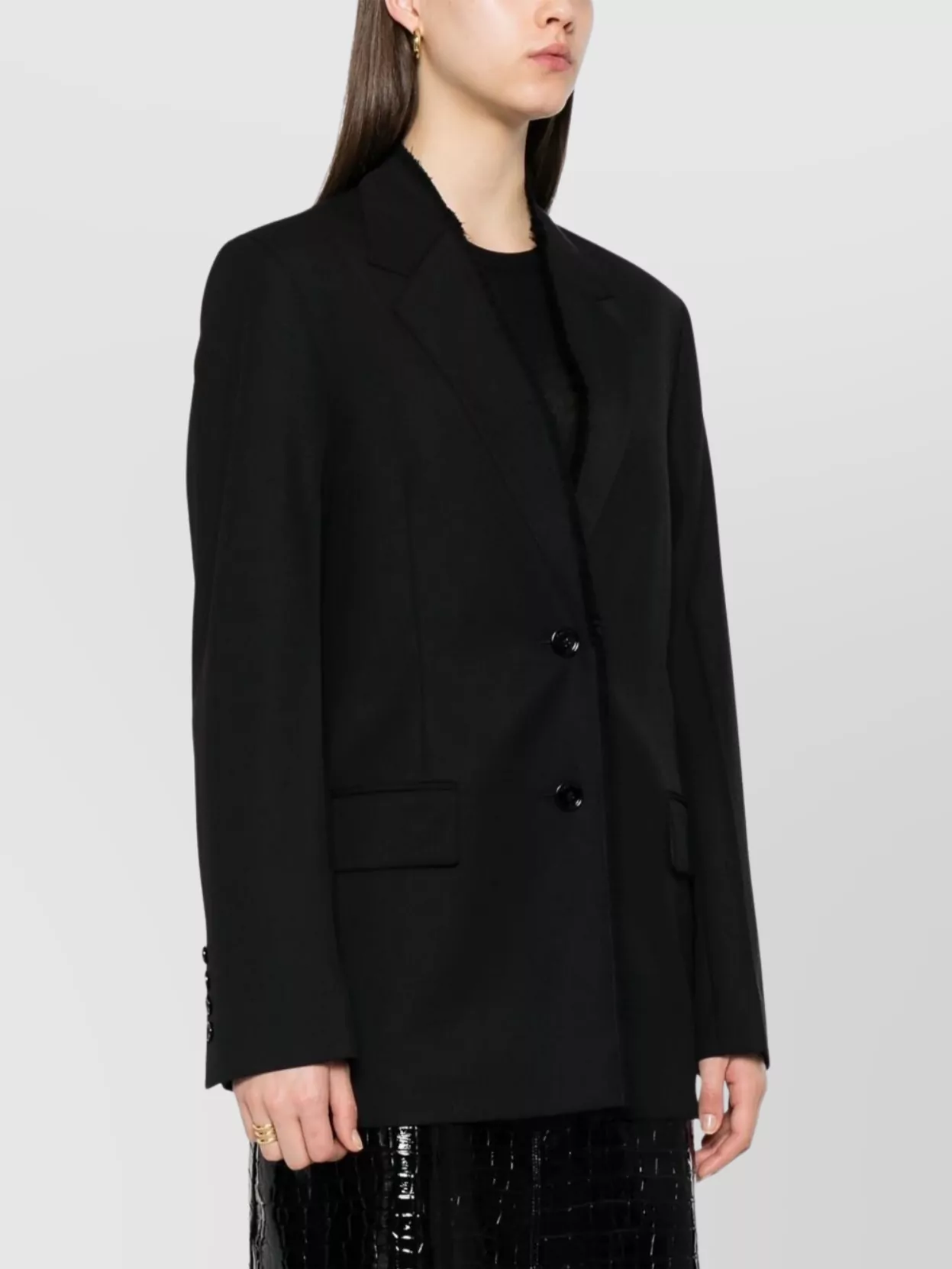 Totême Single-Breasted Wool Jacket With Notched Lapels