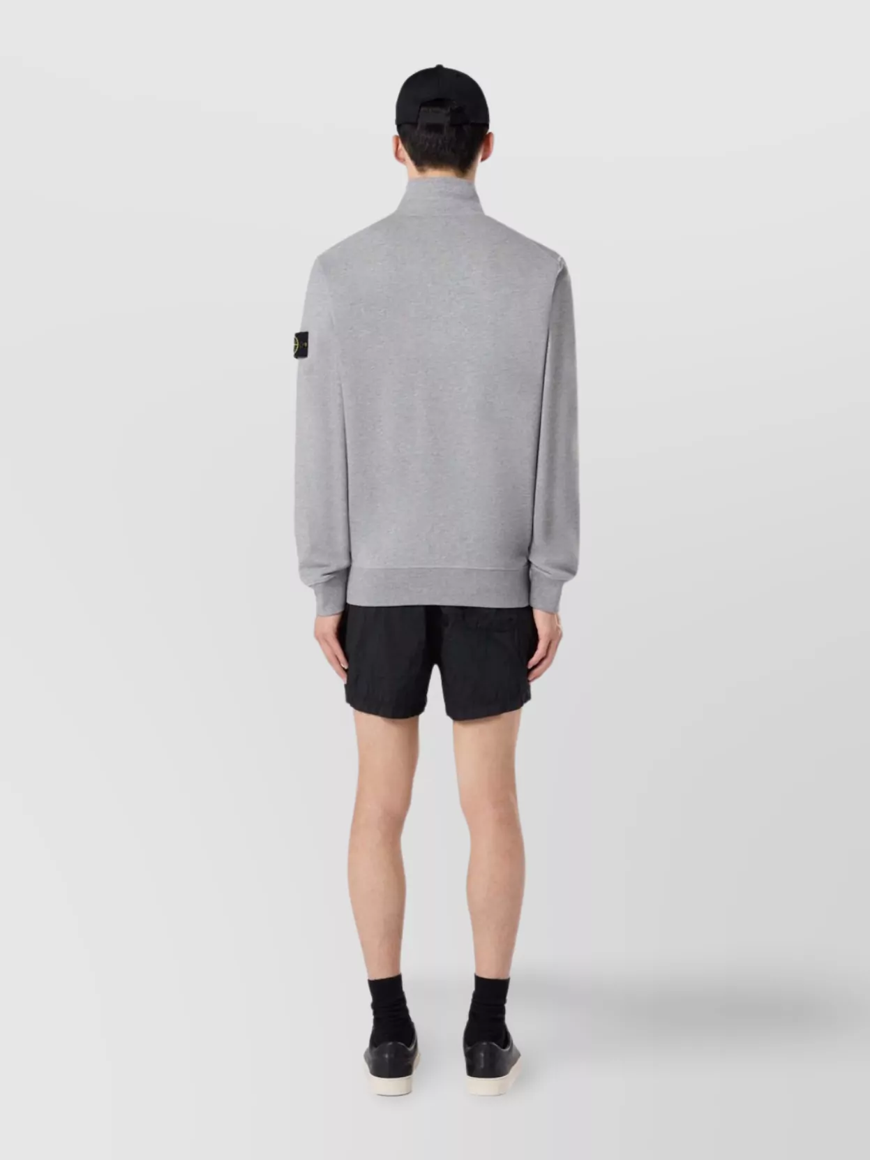 Stone Island Swim Shorts Logo Crinkled Texture