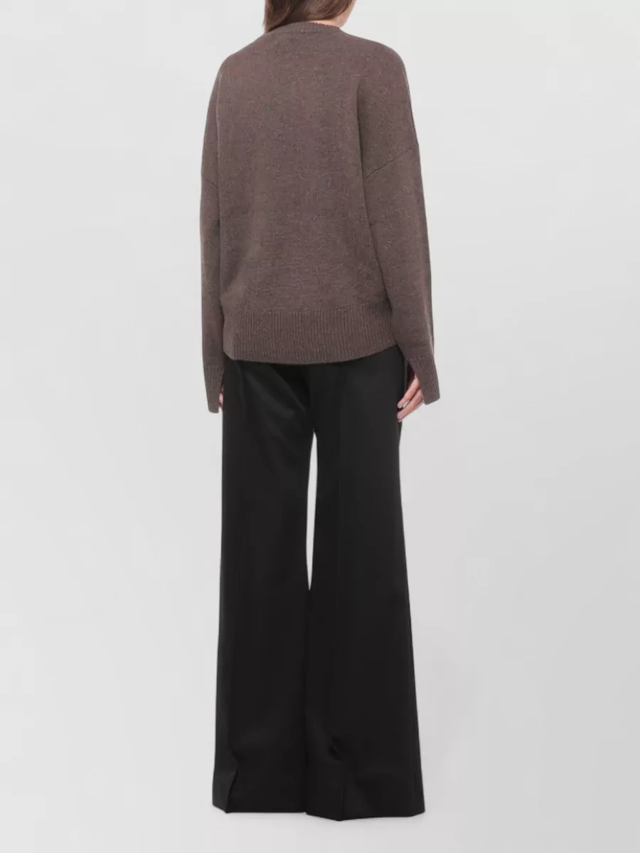 Loulou Studio Cashmere Oversized Ribbed Crewneck Sweater