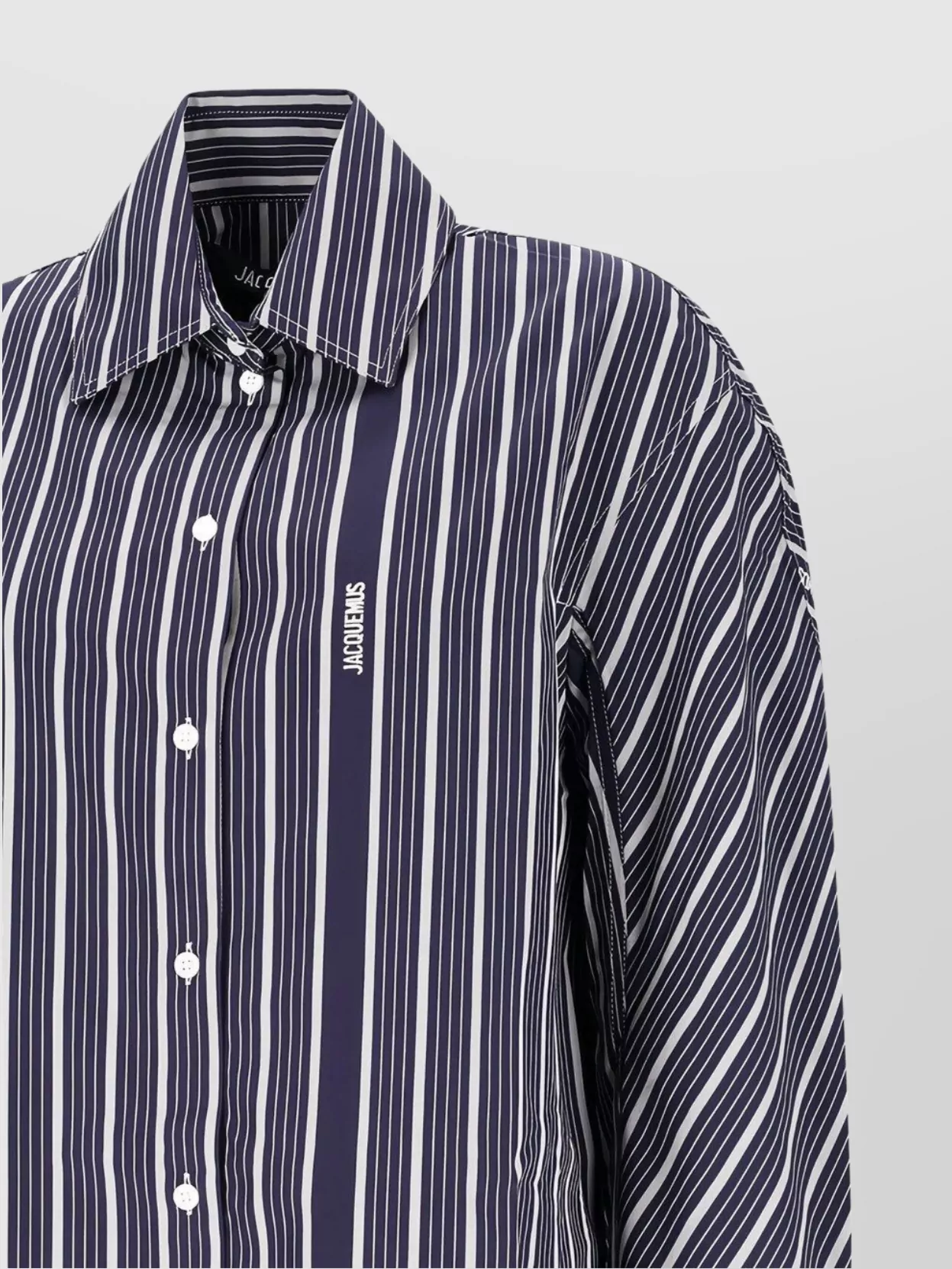 Jacquemus Striped Long Sleeve Shirt Dress