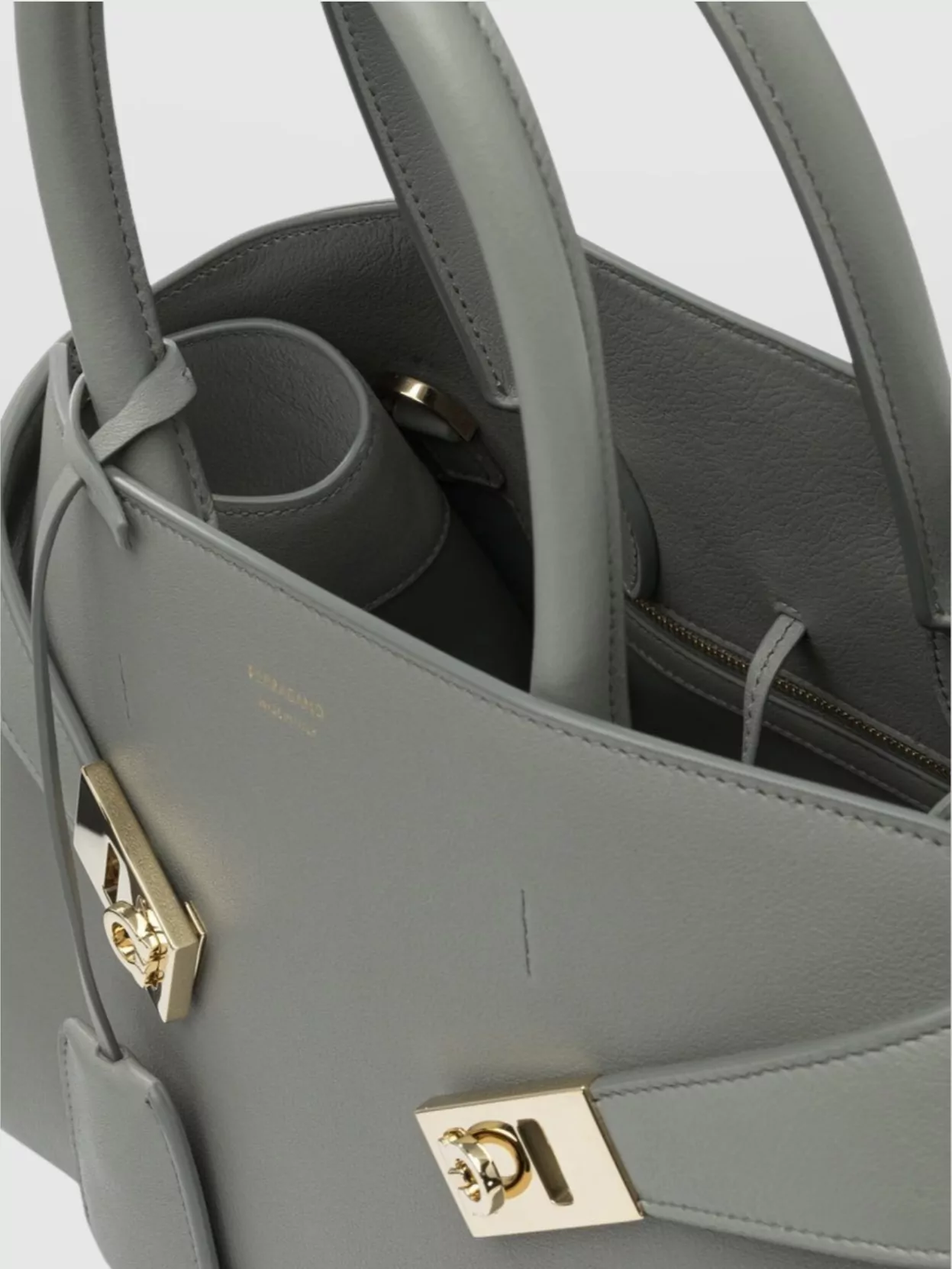 Ferragamo Shoulder Bag Structured Detachable Strap
