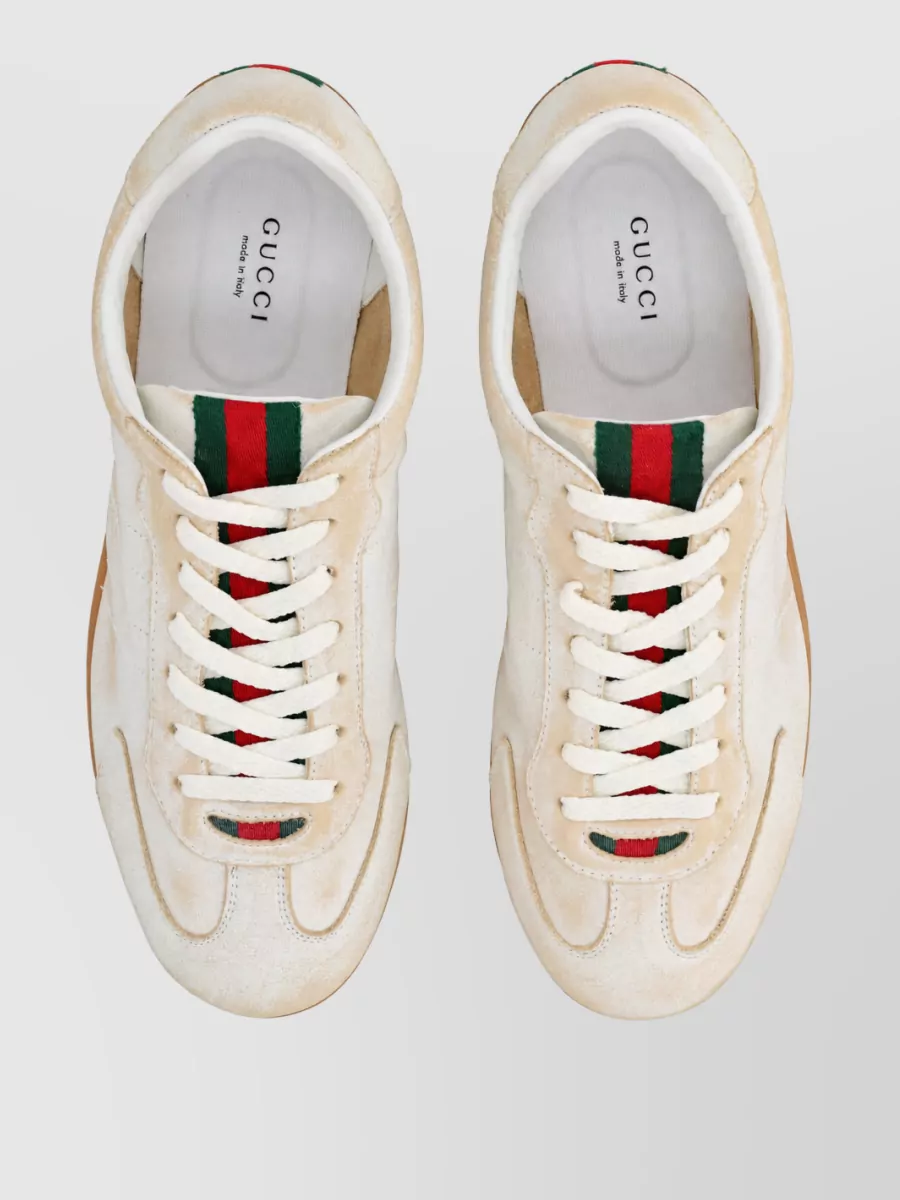Gucci Leather Low-Top Sneakers