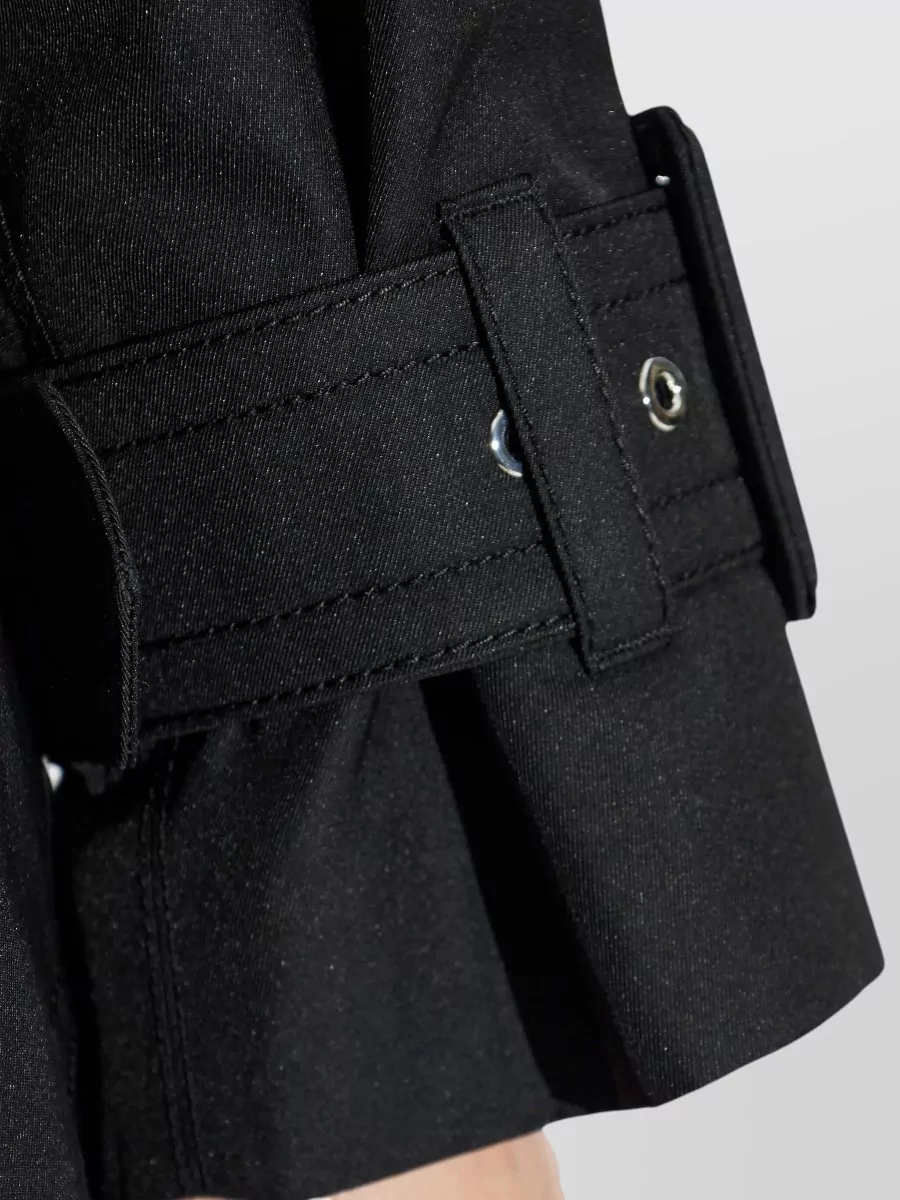 Sportmax Trench Coat Belt Waist Epaulettes Storm Flap