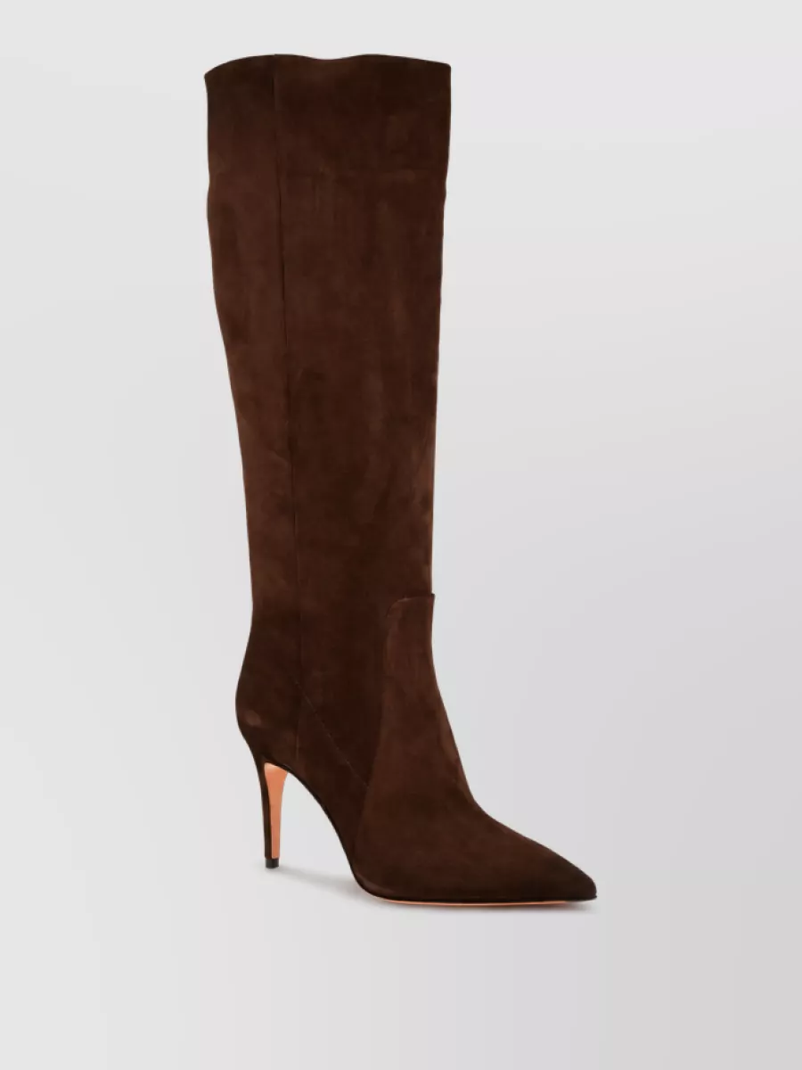 Santoni Calf Leather High Heel Boots
