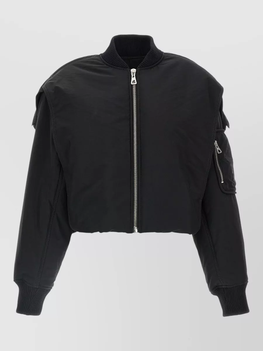 Jean Paul Gaultier hooded cropped puffer bomber jacket