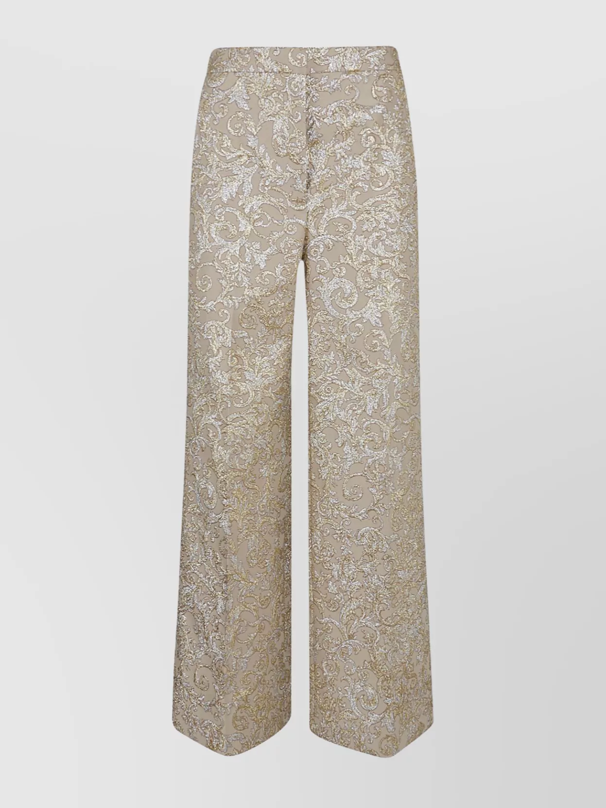 Shop Stella Mccartney High-waisted Brocade Wide-leg Trousers