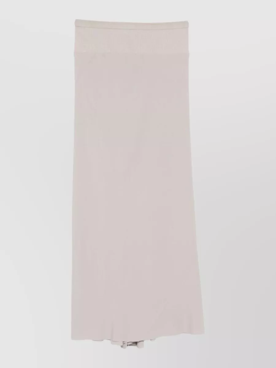 Rick Owens High Waist Ankle Length Skirt Pleated