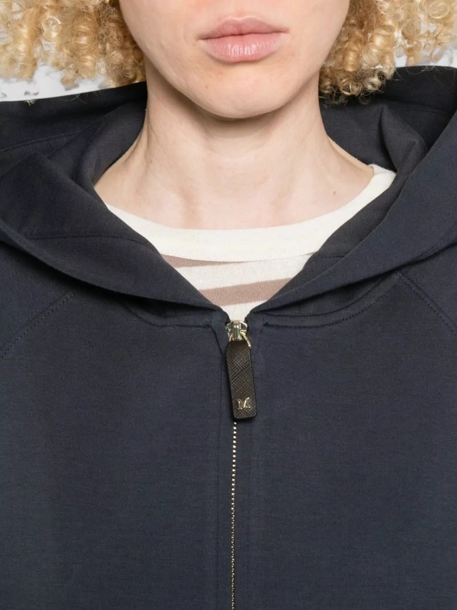 S Max Mara Cotton-Blend Zip-Up Hoodie