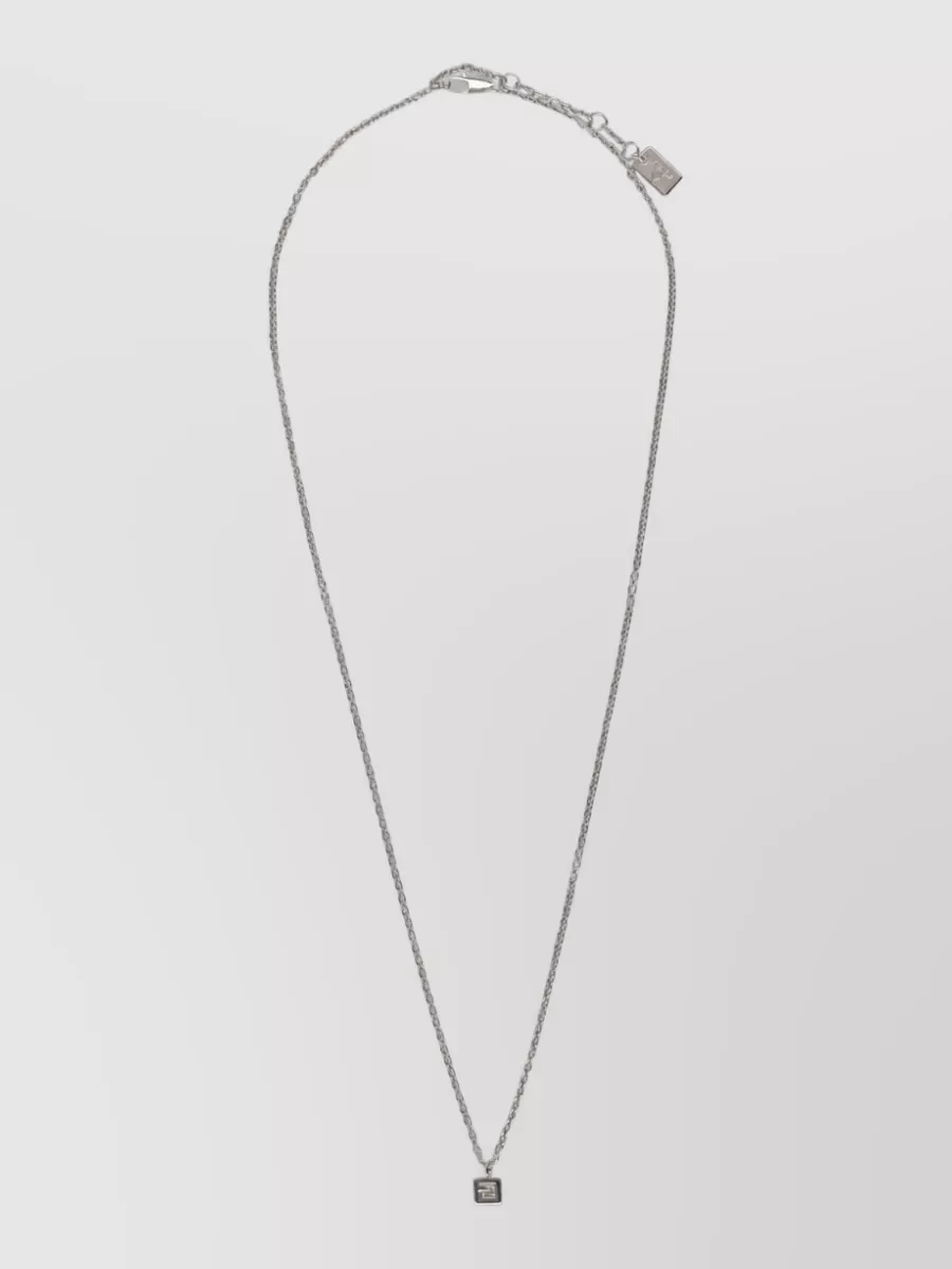 Fendi bronze pendant necklace