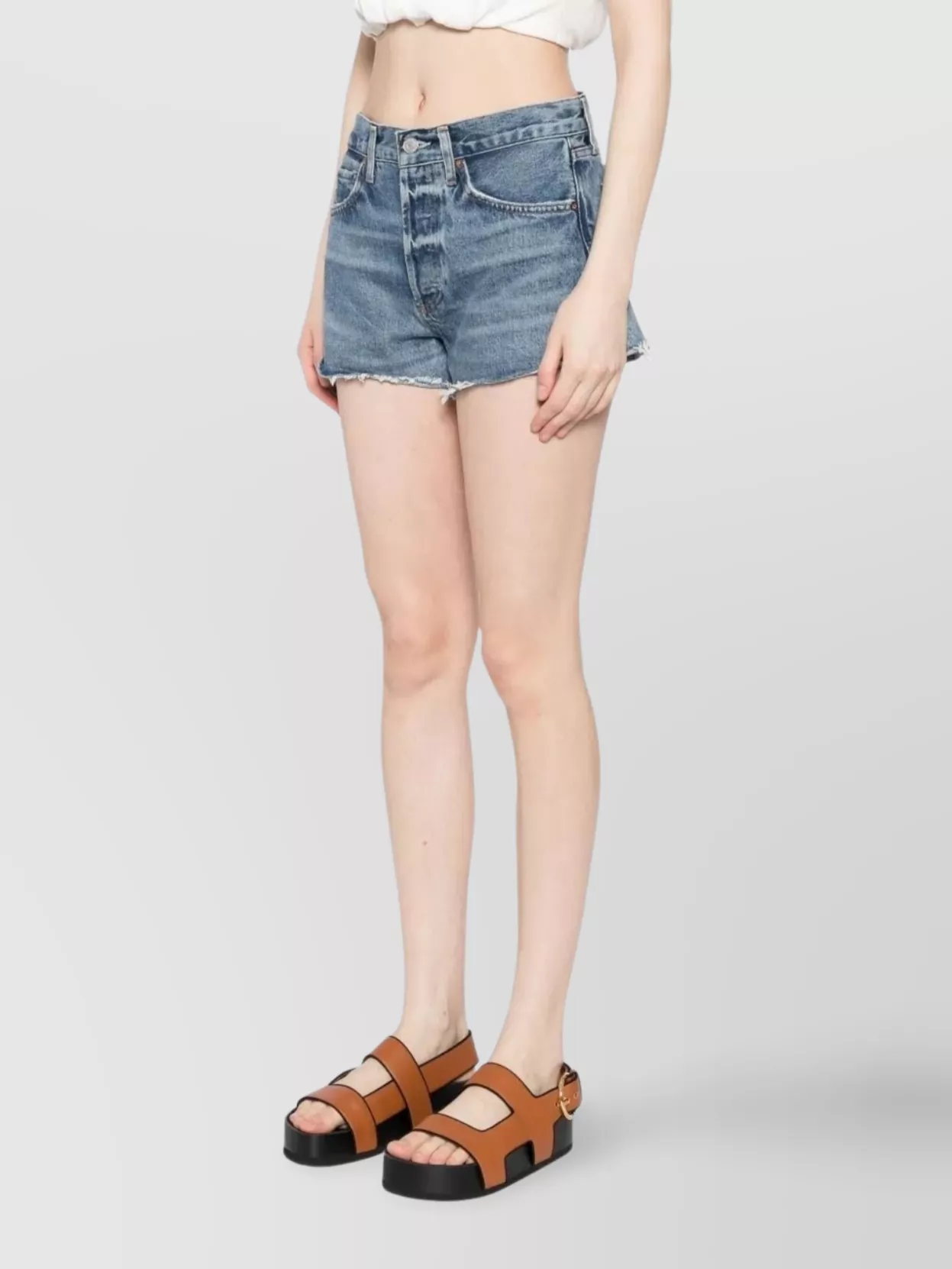 Shop Agolde Vintage Parker Cut-off Shorts