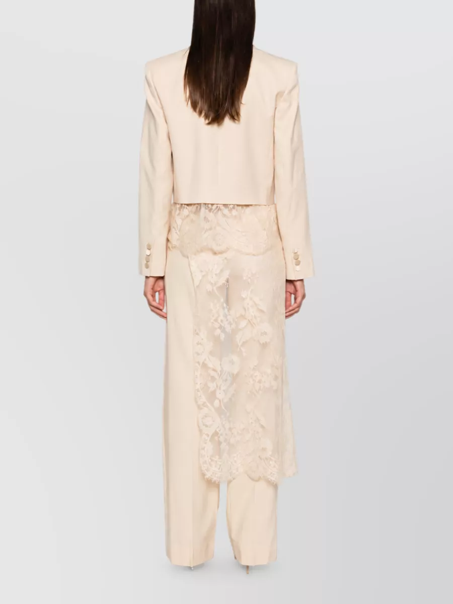 Zimmermann Wool Cropped Double-Breasted Blazer