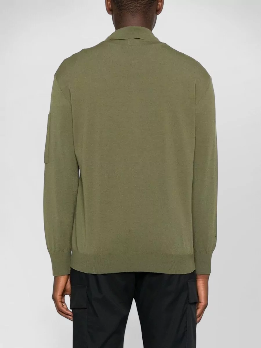 C.p. Company Wool Polo Knit Shirt Long Sleeves