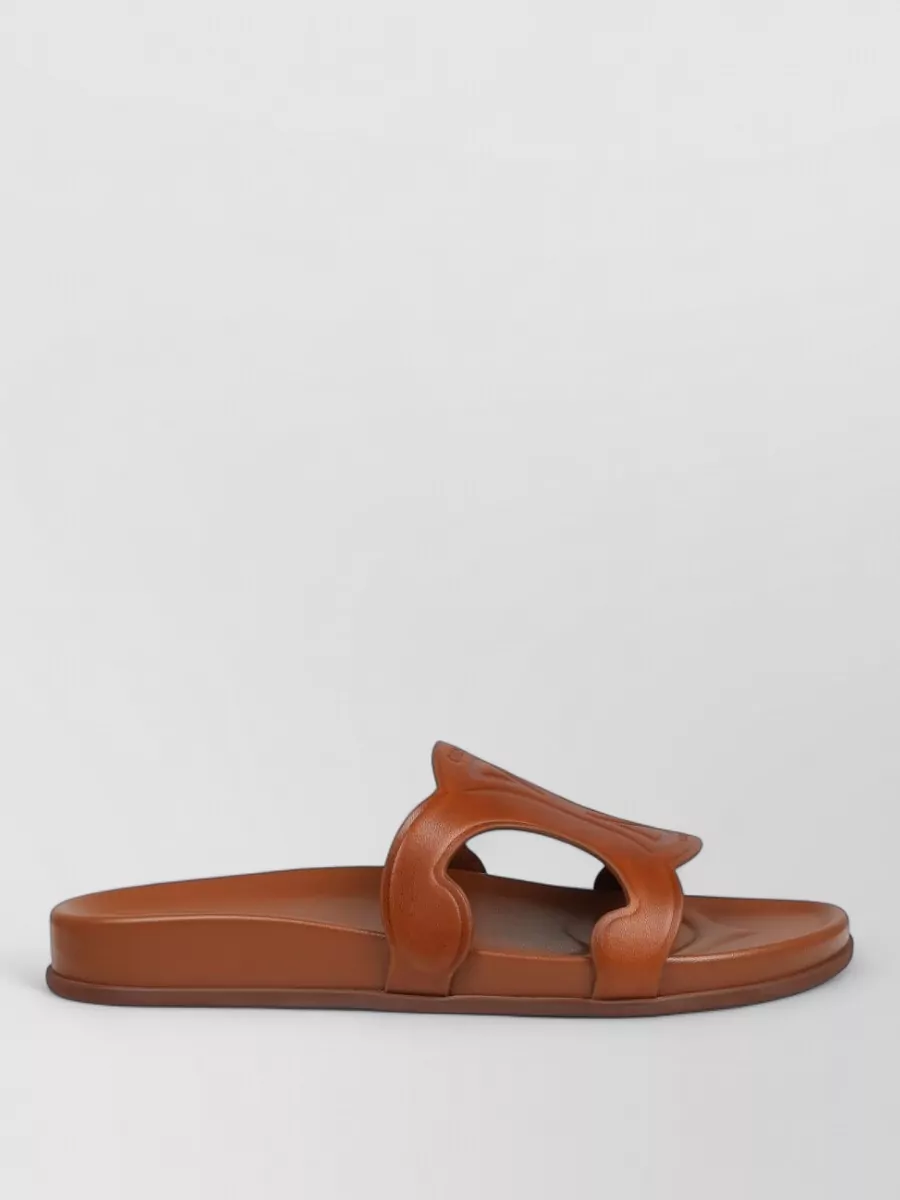 Celine Leather Logo Slides