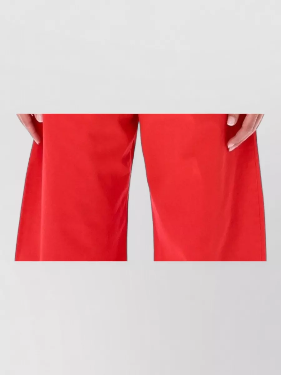 Alaïa cotton cropped ribbed mock neck t shirt