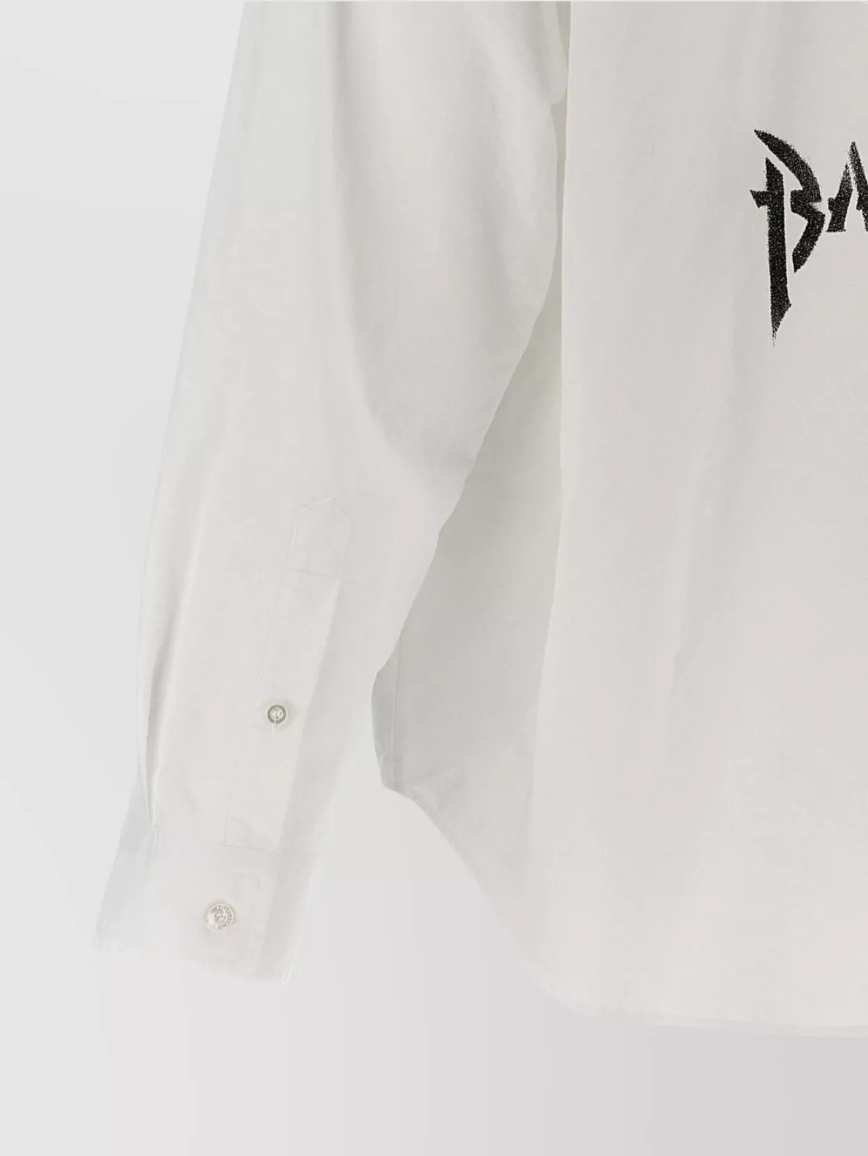 Balenciaga Logo Print Shirt With Collar