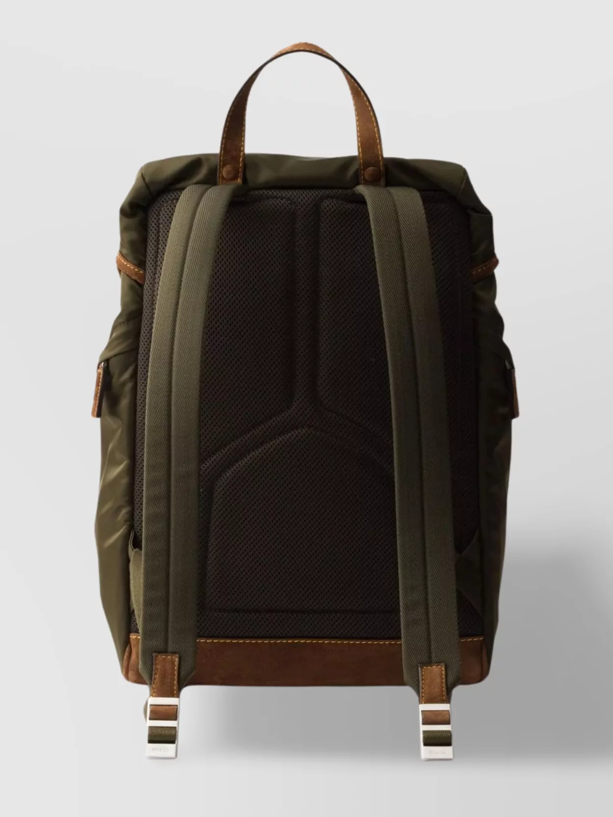 Prada Handle Backpack Front Pocket Shoulder Straps