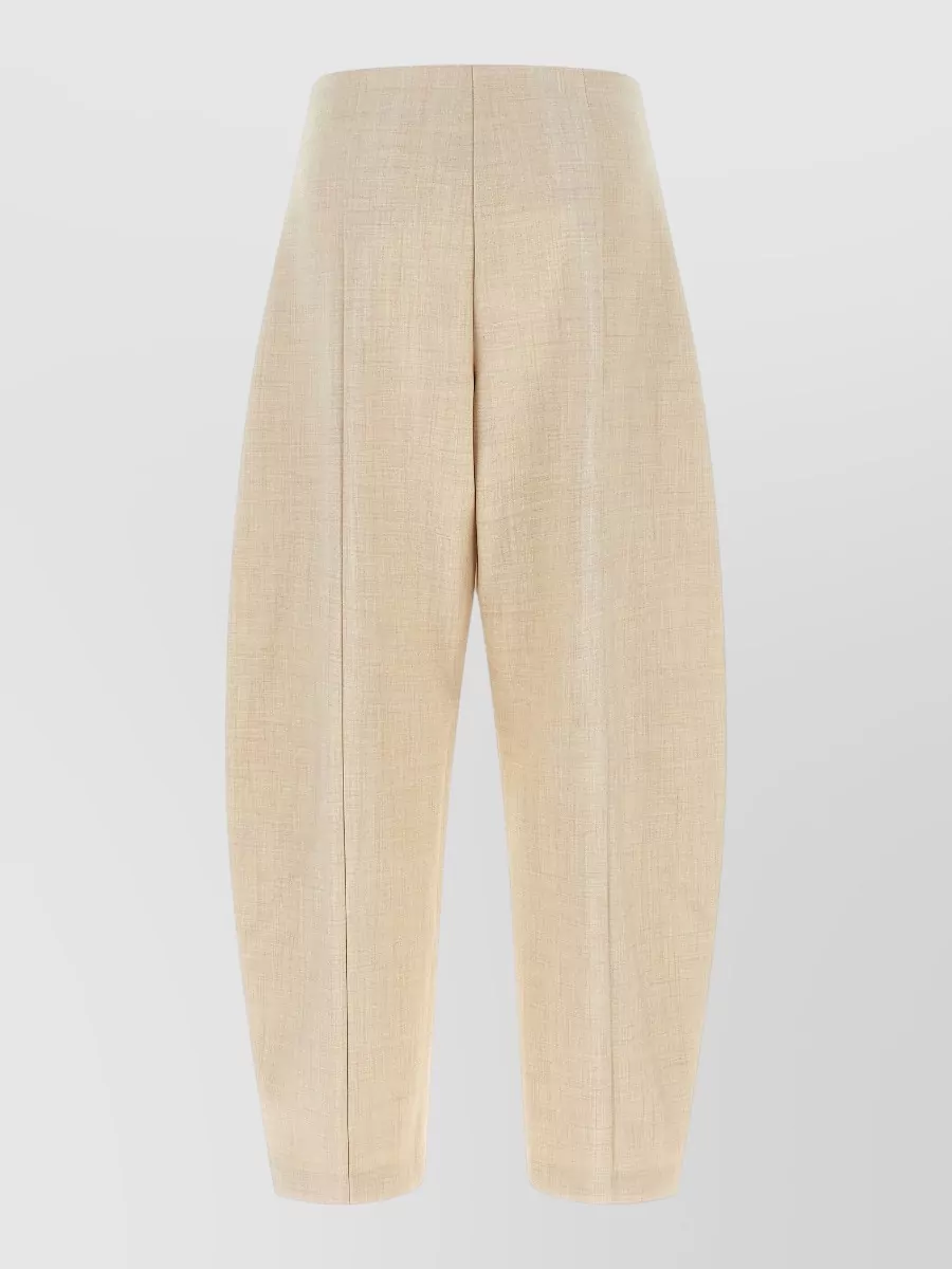 Nude Wool-blend high-rise cropped balloon trousers