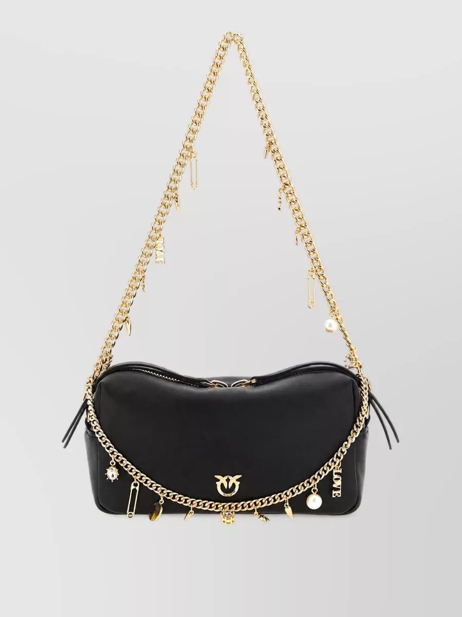 Pinko love bag mini leather clutch bag