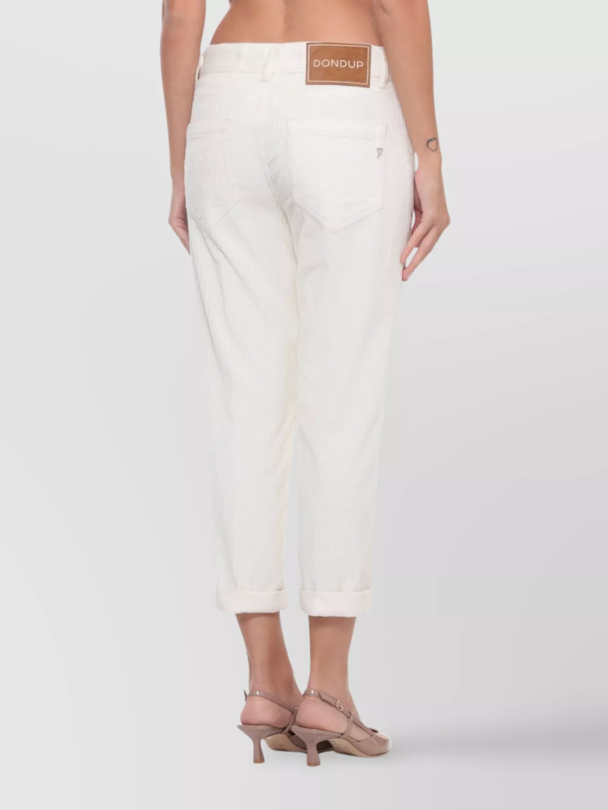 Dondup Straight Leg Corduroy Trousers With Five Pockets