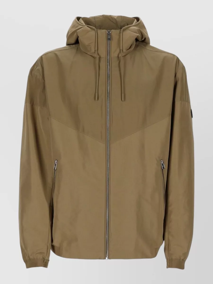 Boss Hooded zip raincoat