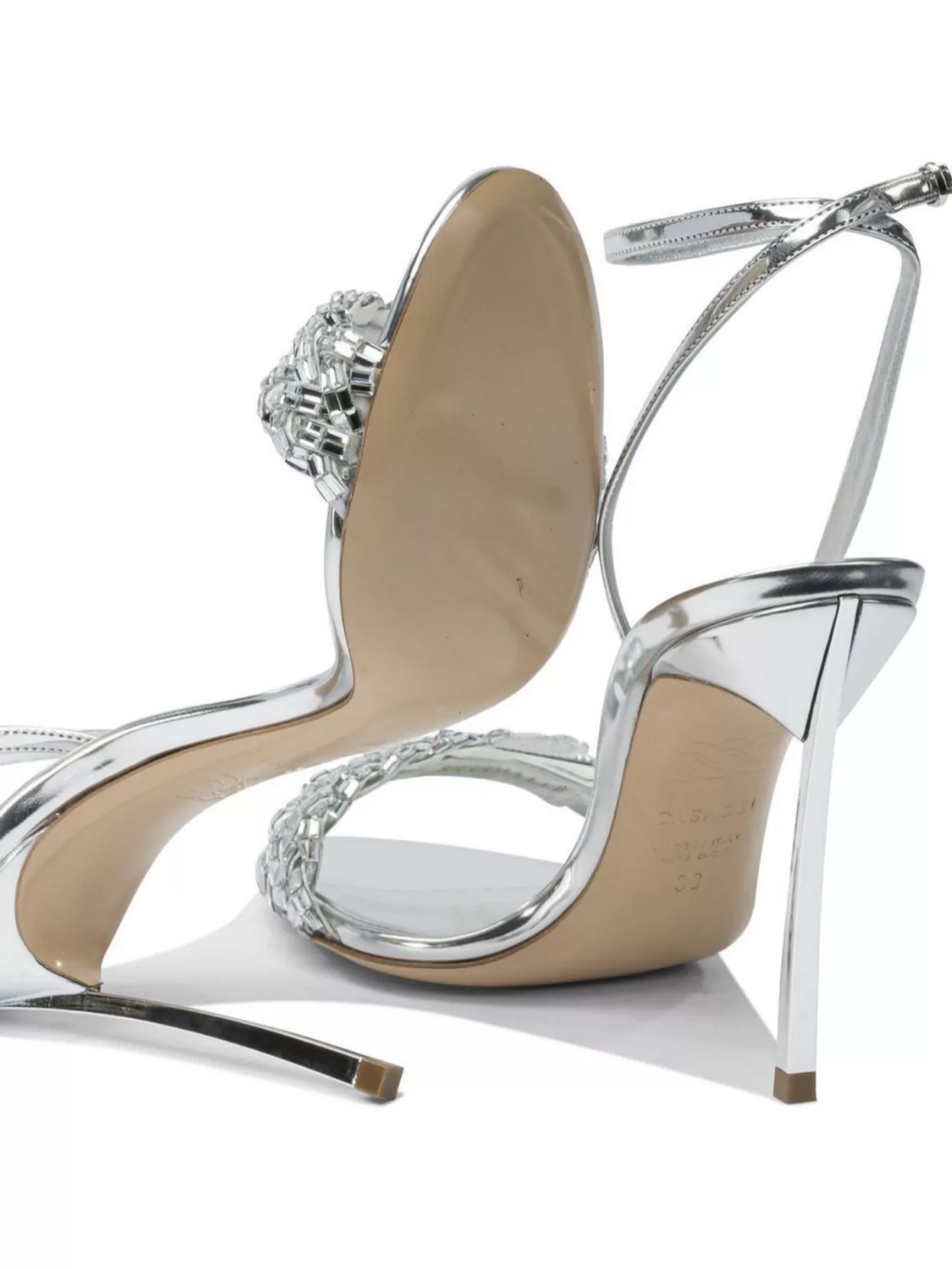 Casadei Celestial Heeled Sandals Open Toe Metallic