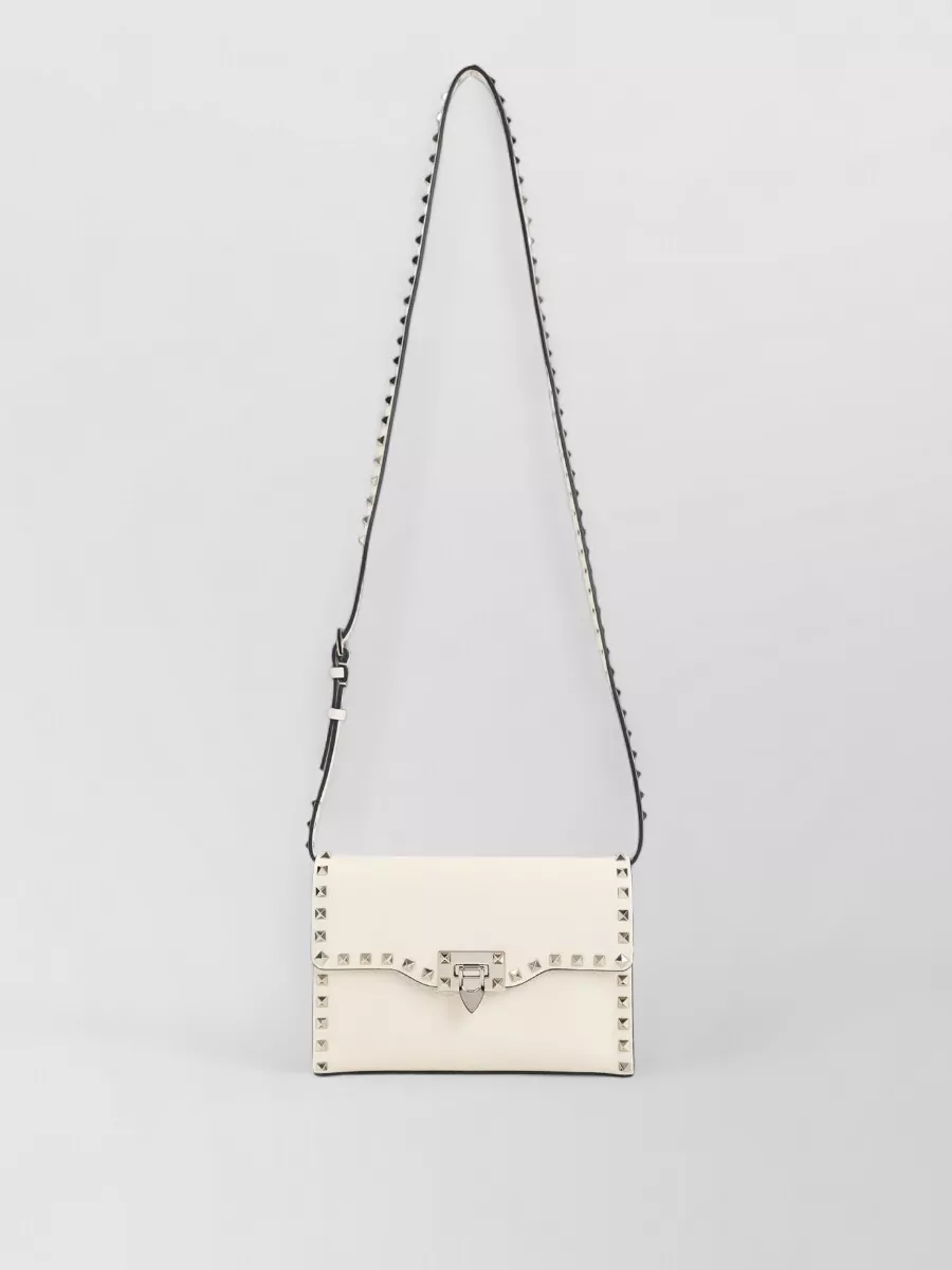 Valentino Garavani rockstud spike small leather clutch bag