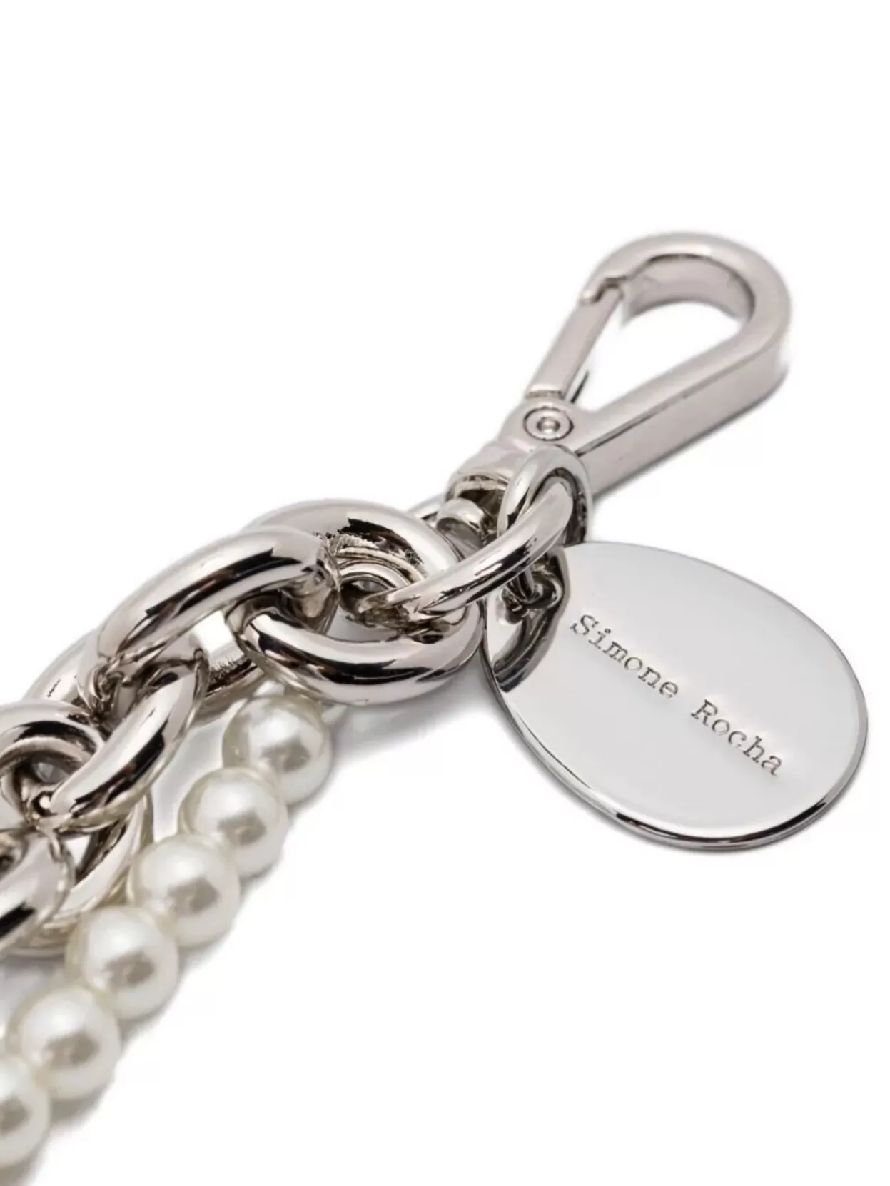Simone Rocha Chunky Chain Necklace Pearl Flower