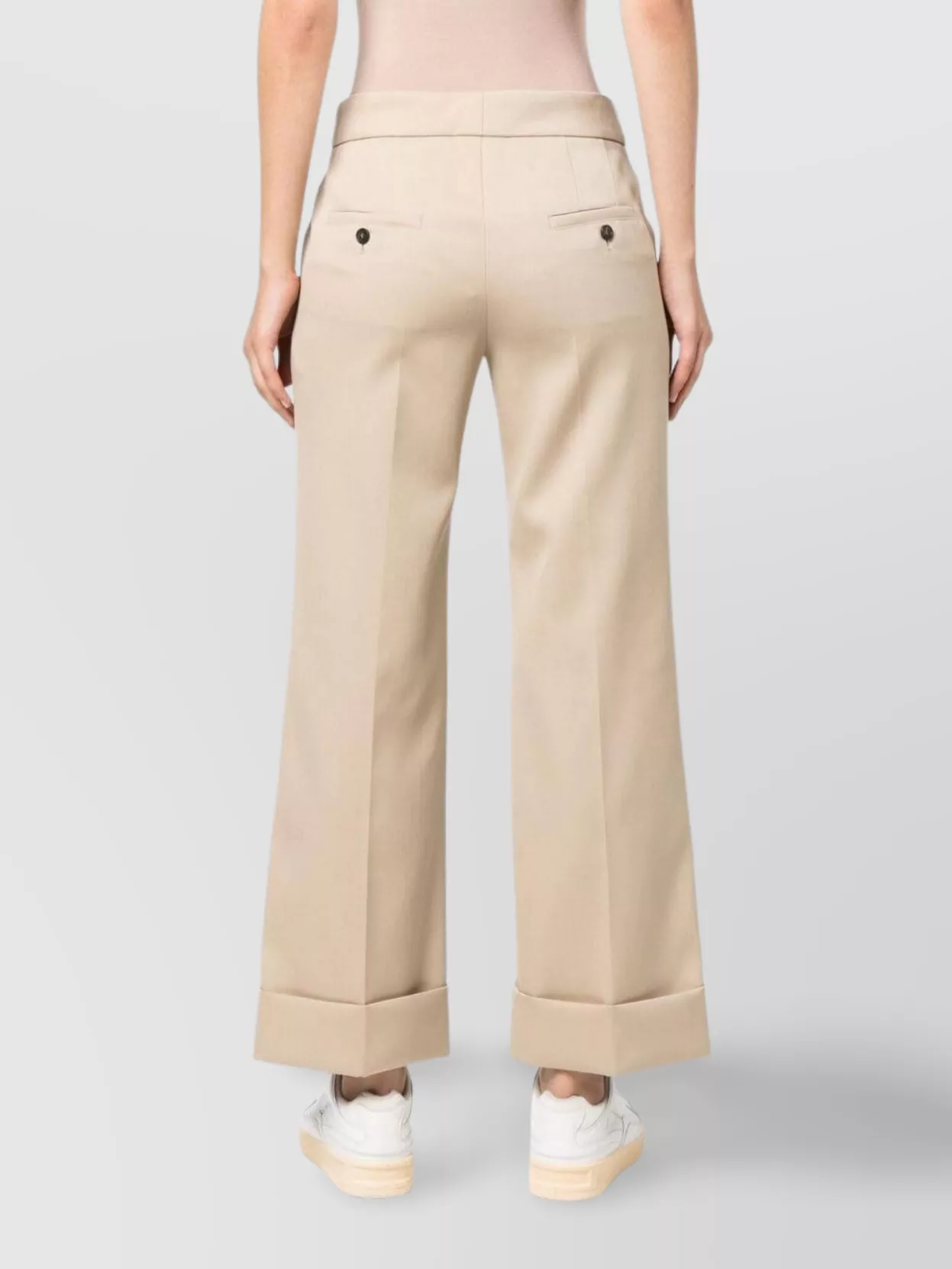 Lanvin Wool Trousers With Cropped Wide Leg