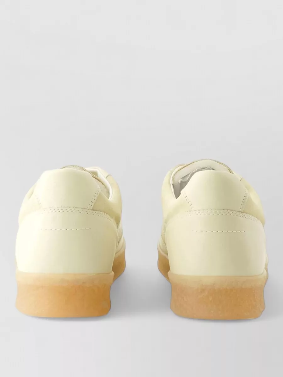 Mm6 Maison Margiela Leather Lace-Up Sneakers