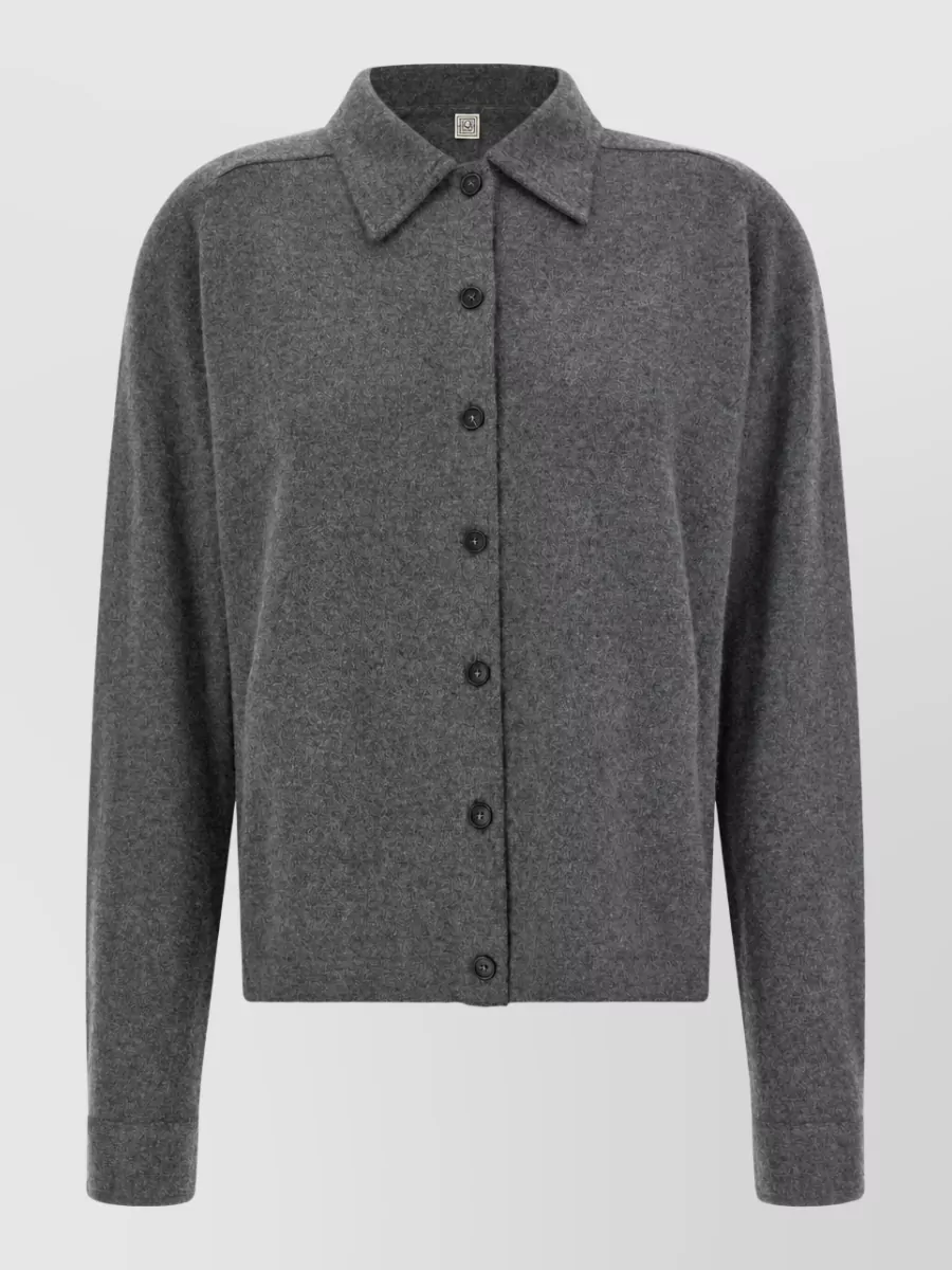 Totême cashmere long-sleeve shirt jacket
