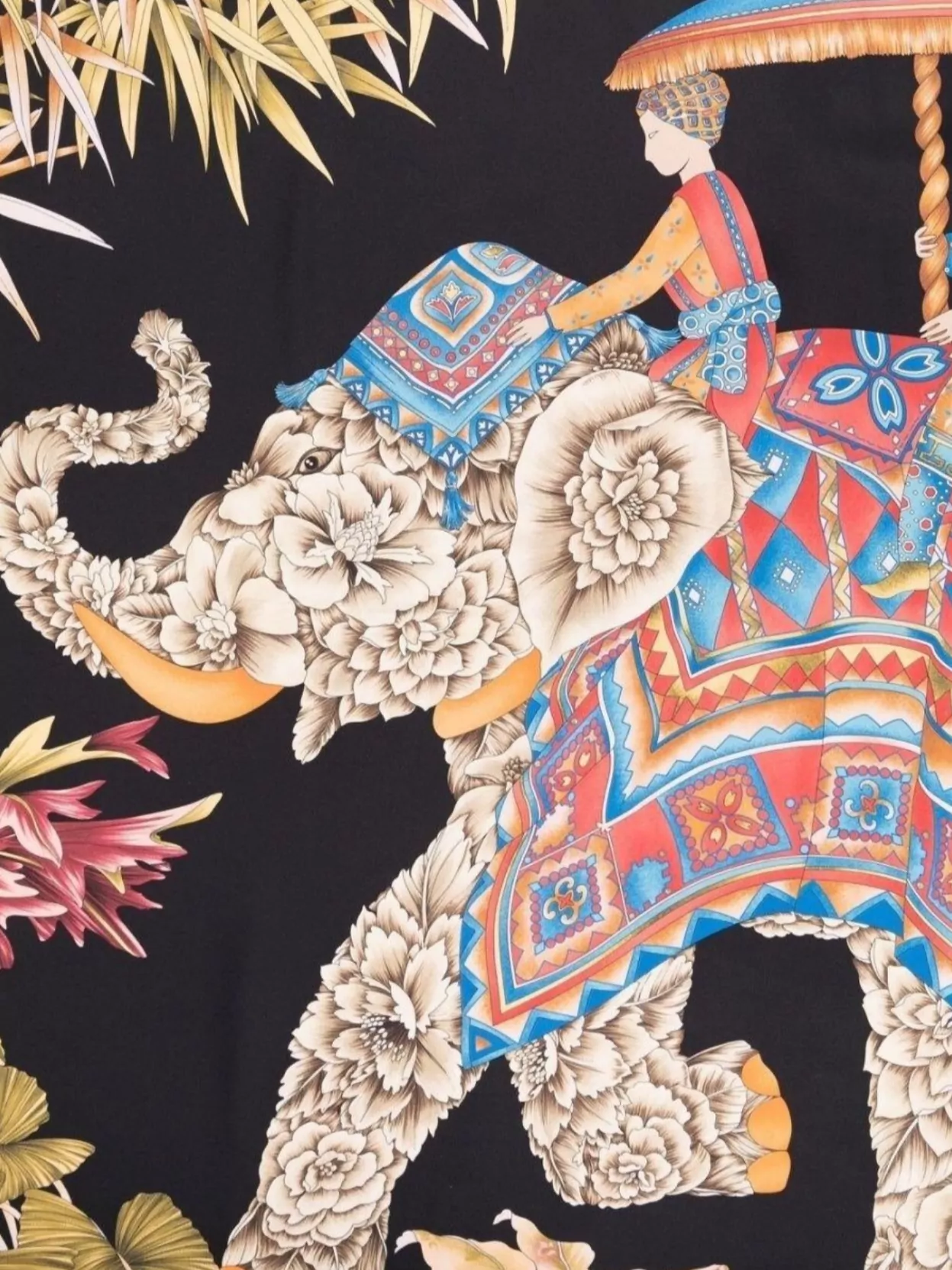 Ferragamo India Print Silk Scarf