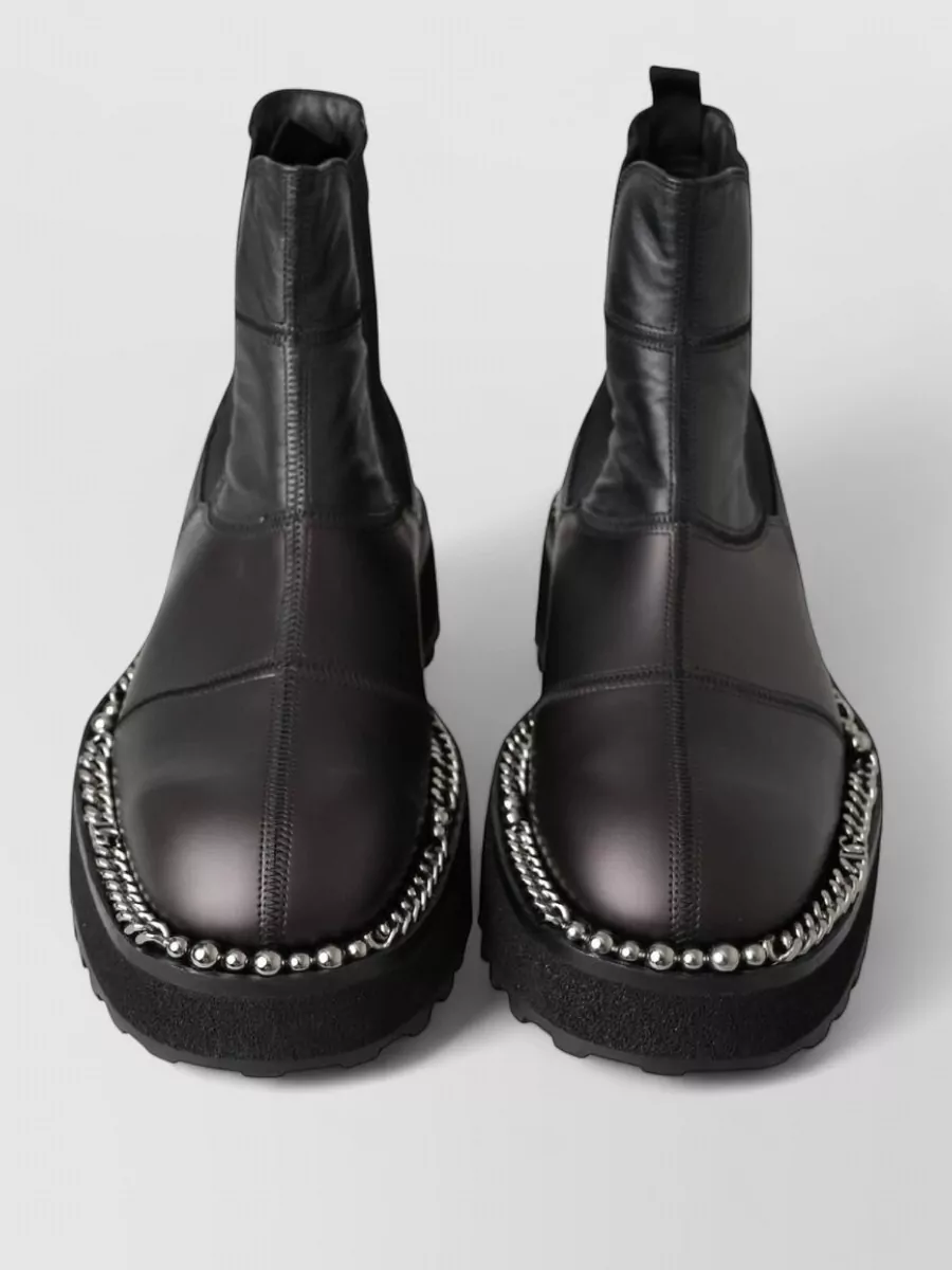 Dolce&Gabbana leather slip-on stretch ankle boots