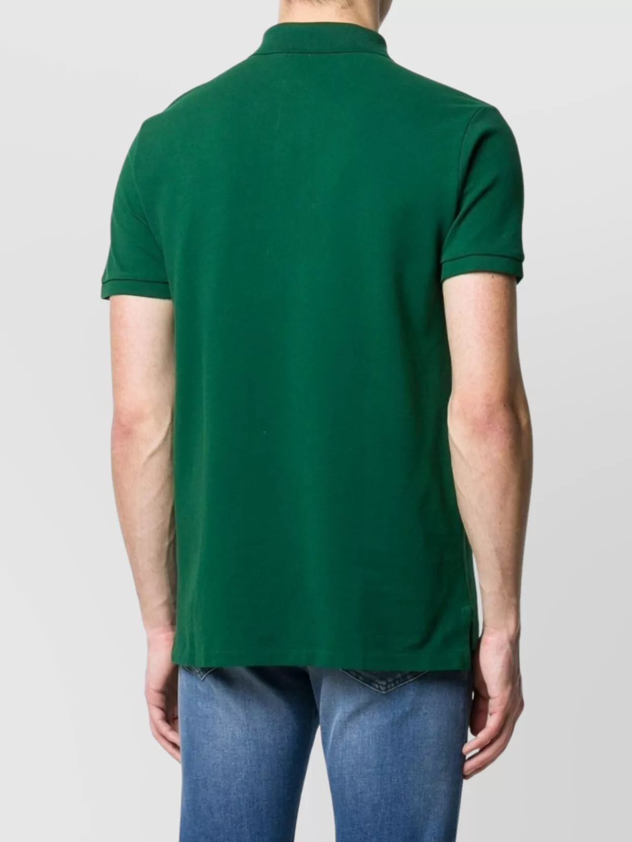 Ralph Lauren Logo Collar Polo Shirt In Cotton