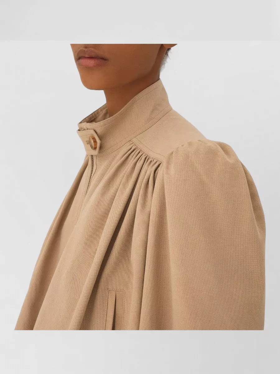 Chloé Cotton Gathered Cropped Jacket