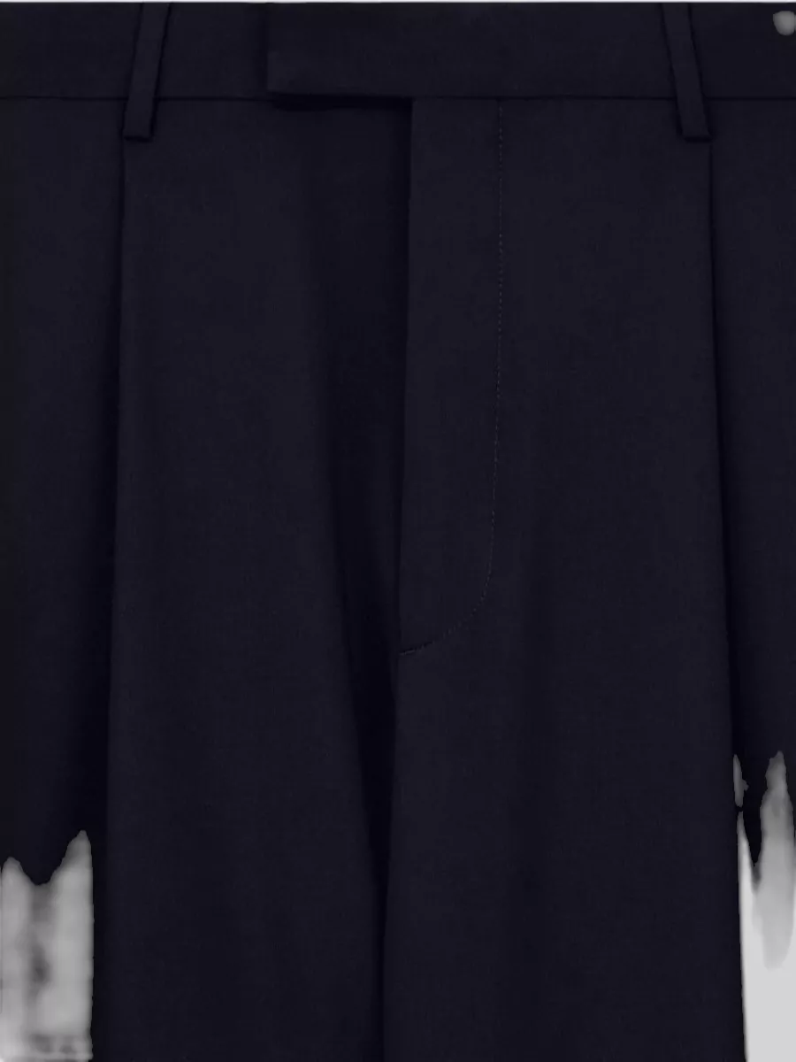 Giorgio Armani Virgin Wool Oversized Pleated Tailored Shorts