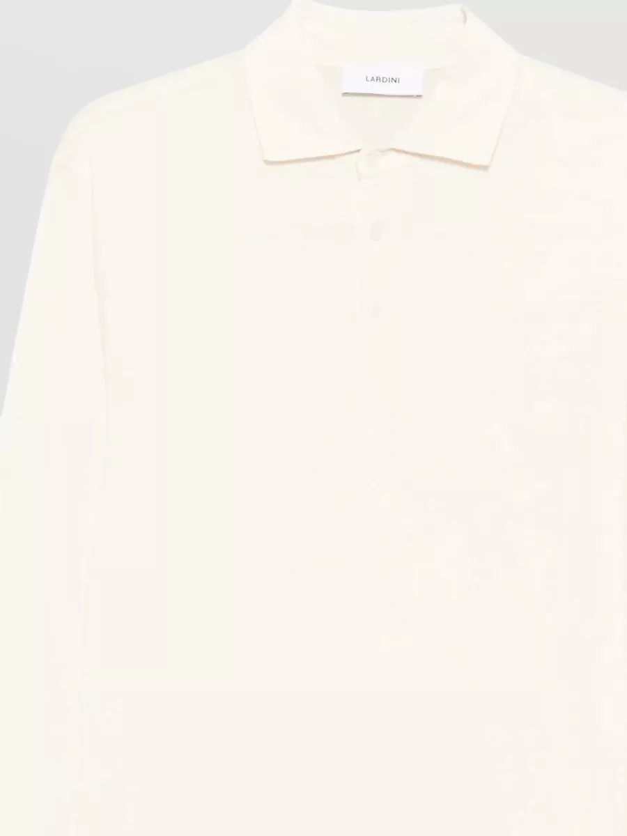 Lardini Polo Shirt Long Sleeves Straight Cut